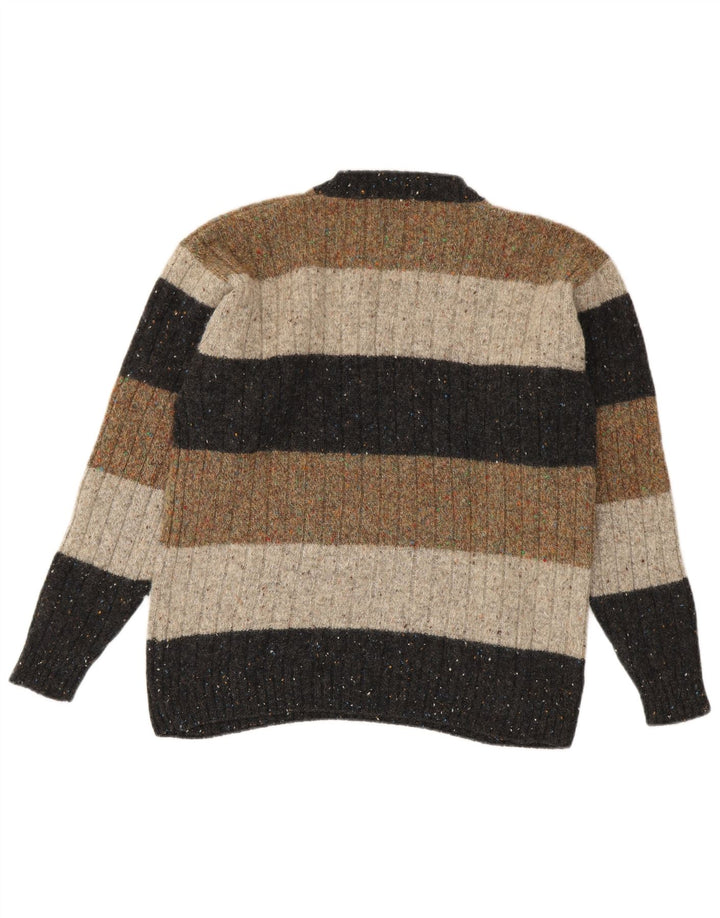 Maglione Trussardi Uomo Girocollo Maglia Media Righe Multicolore Lana