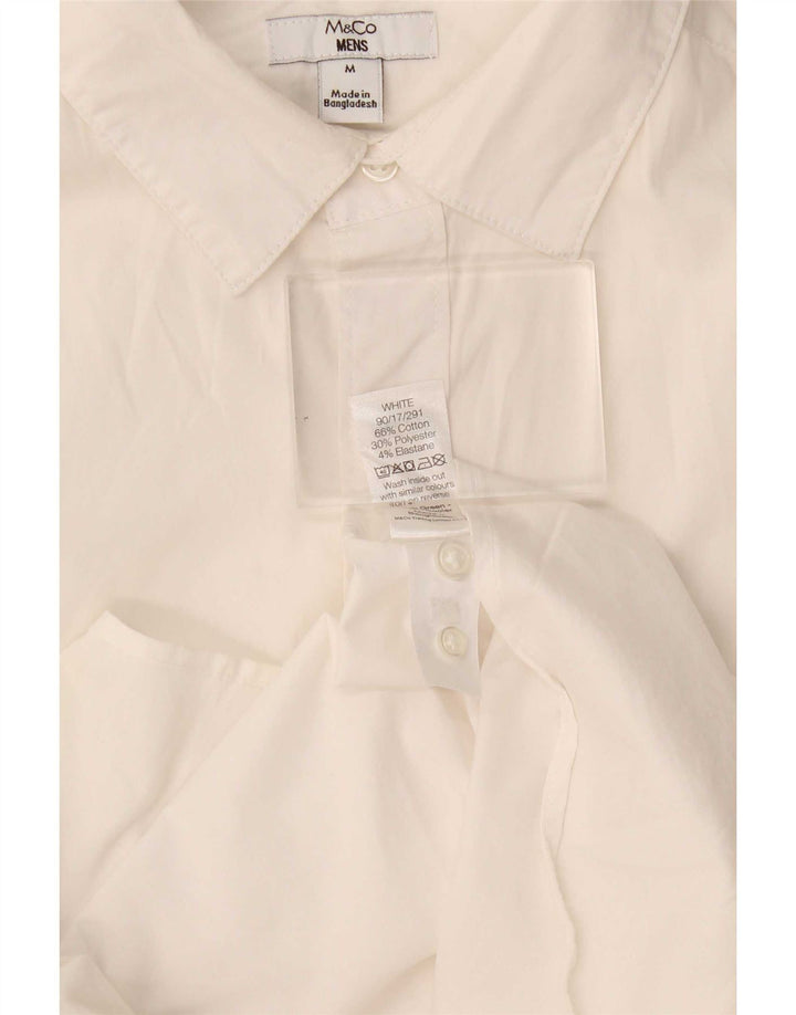Camicia da uomo M&Co in cotone bianco medio