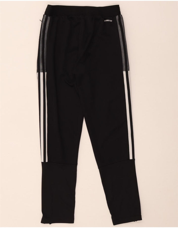 Pantaloni della tuta da ragazzo Adidas 11-12 anni in poliestere nero