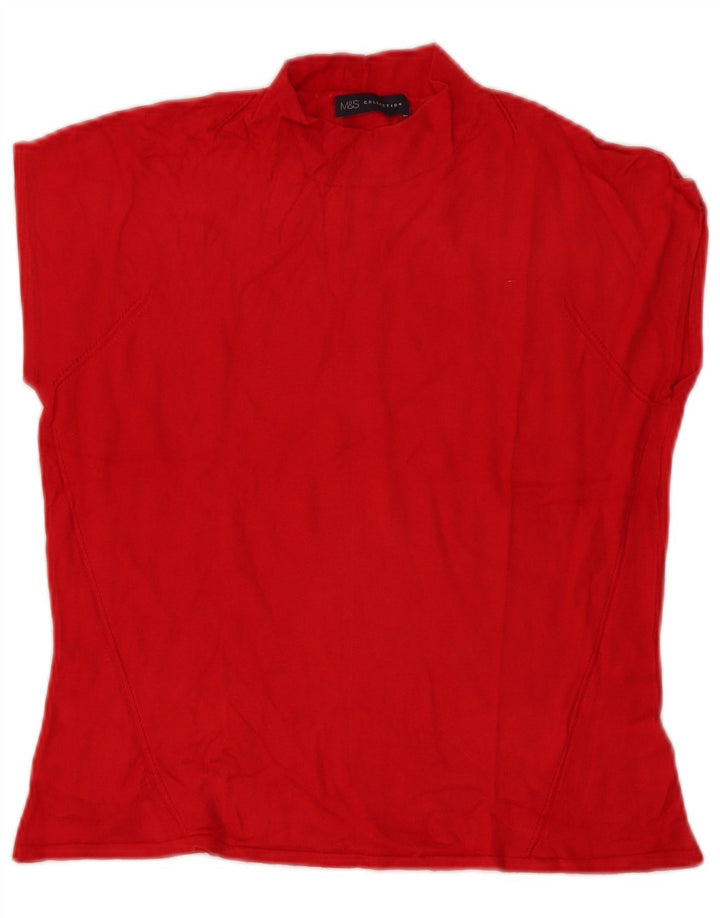Canotta da donna Marks & Spencer UK 14 grande rossa in viscosa