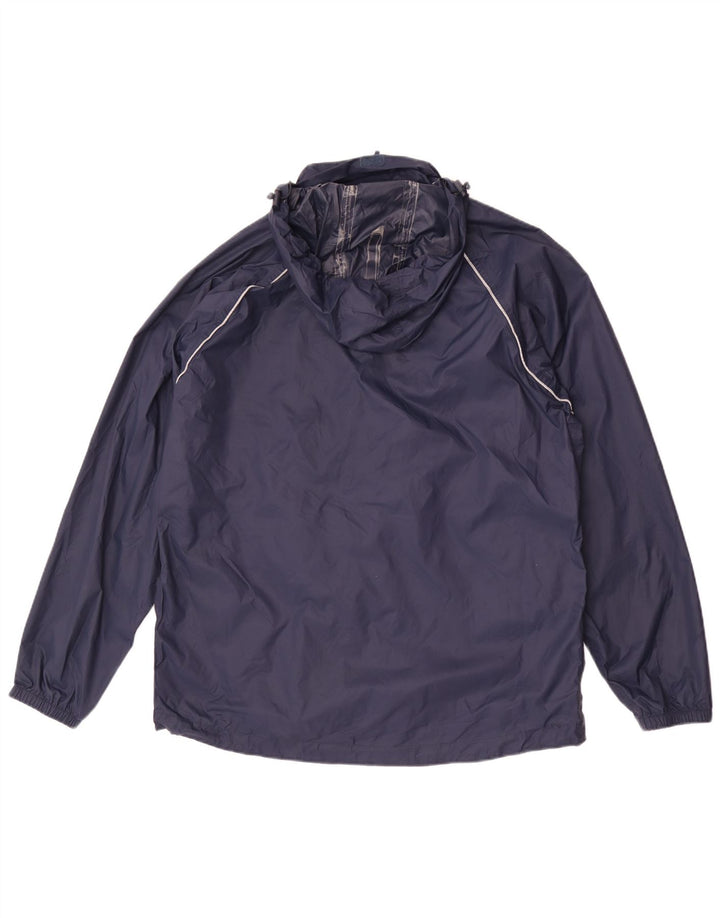 Giacca antipioggia da uomo con cappuccio Mountain Warehouse UK 38 nylon medio blu navy