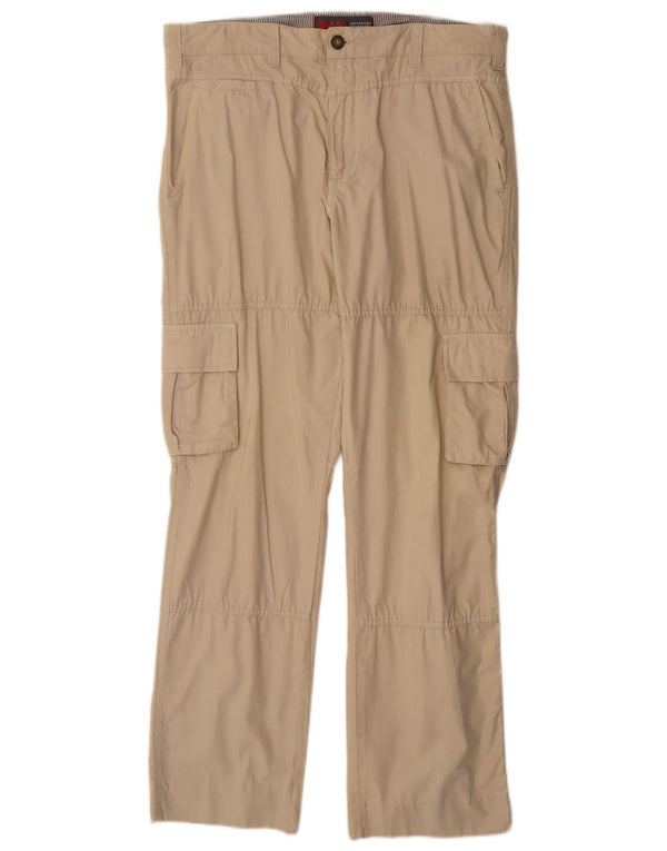 Pantaloni cargo dritti da uomo Slam IT 52 XL W36 L32 cotone bianco sporco