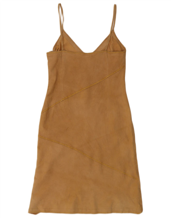 Abito sottoveste in pelle scamosciata da donna Evolution IT 42 Beige medio