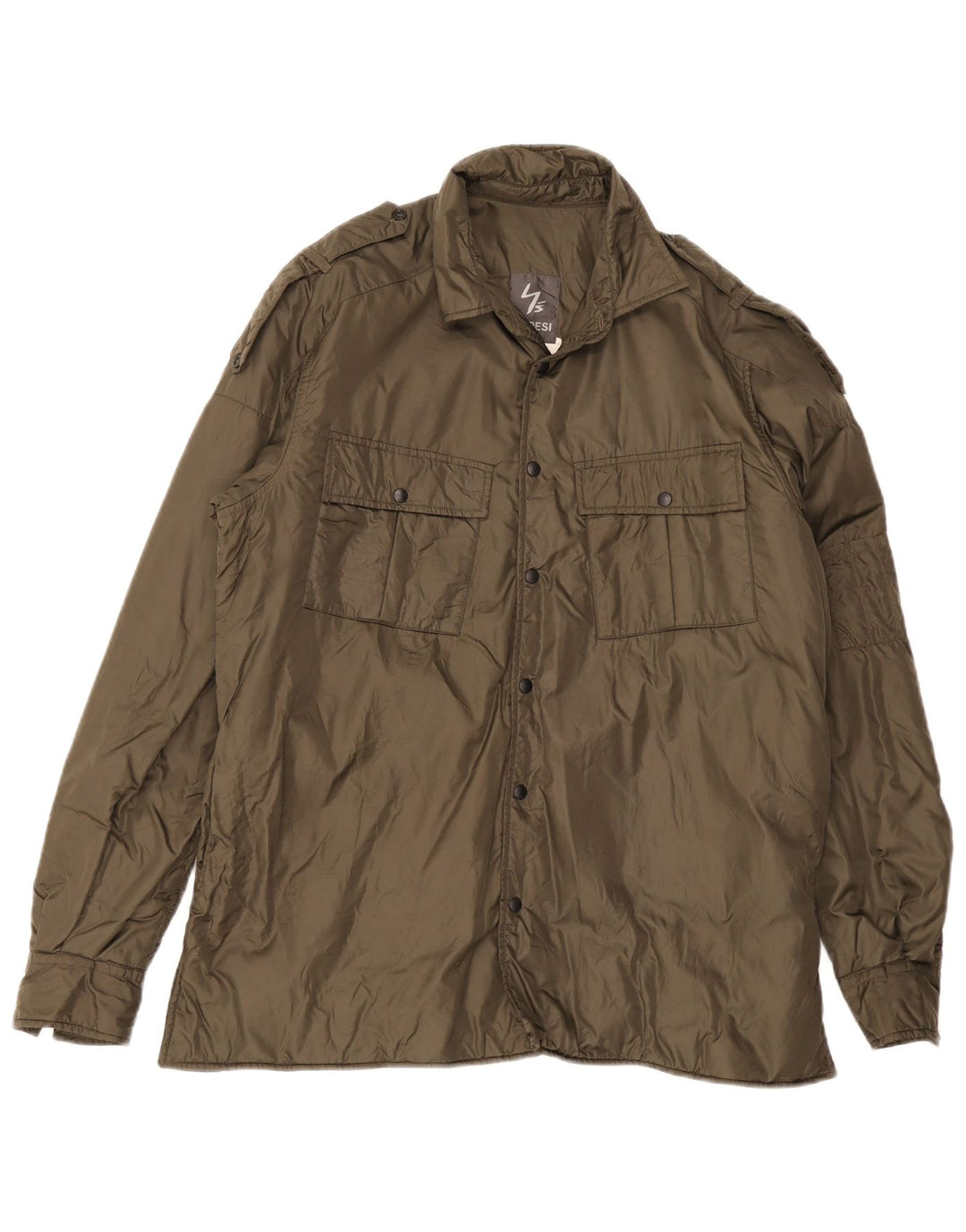 Giacca militare da uomo Aspesi UK 38 nylon kaki medio