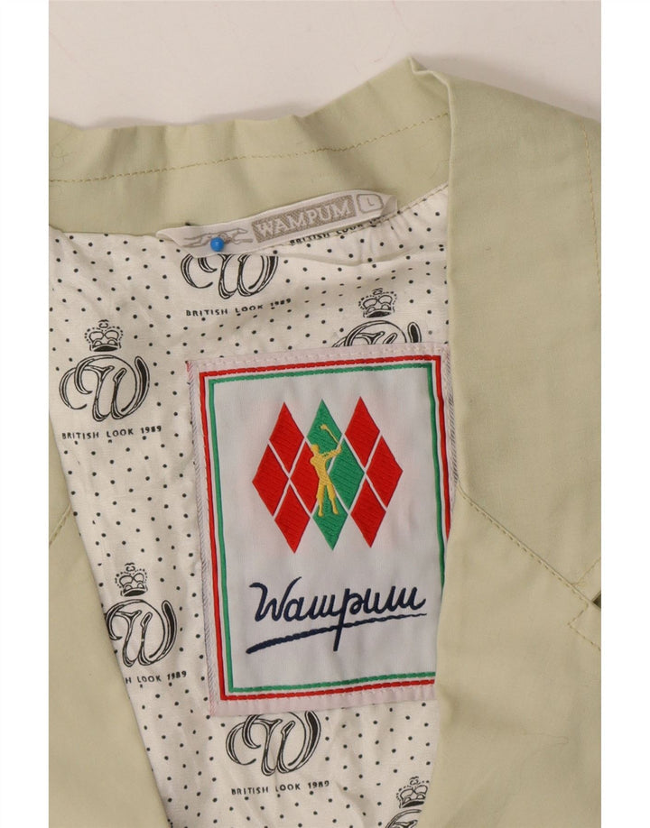 WAMPUM Womens Bomber Jacket UK 16 Large Green Cotton Vintage Wampum and Second-Hand Wampum from Messina Hembry 