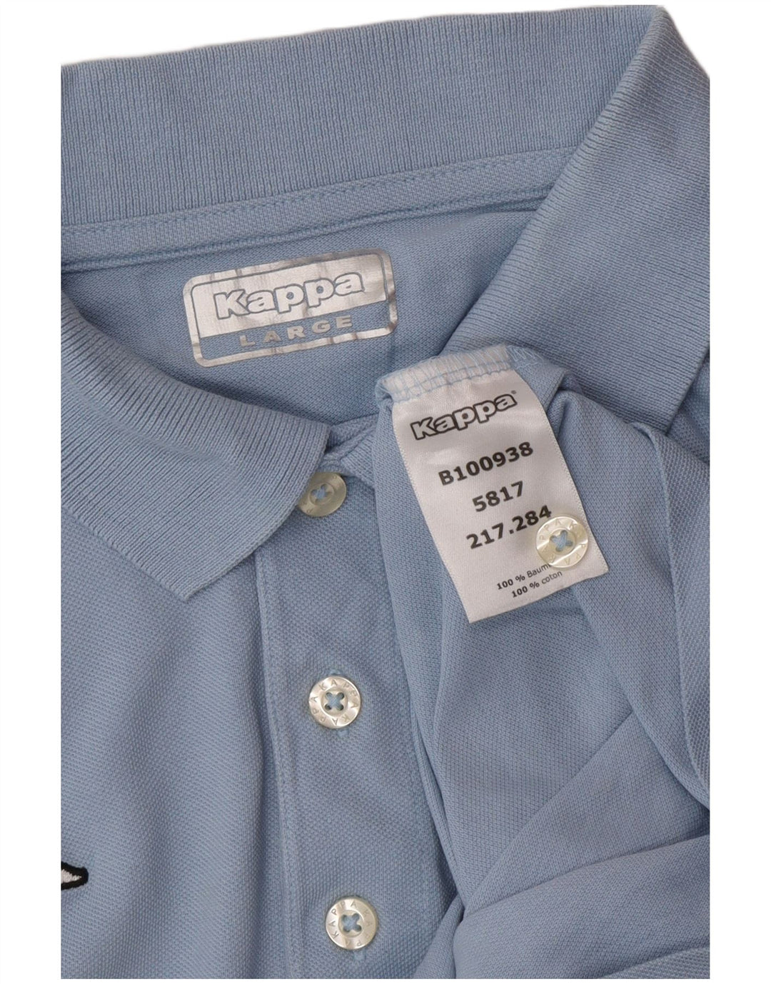 Polo Uomo KAPPA Large Blu Cotone