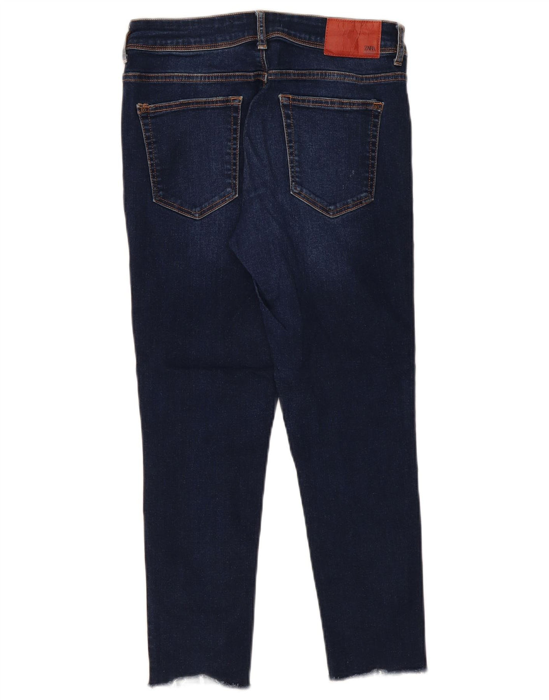Jeans corti invecchiati Zara da donna EU 38 Small W28 L26 Blu navy
