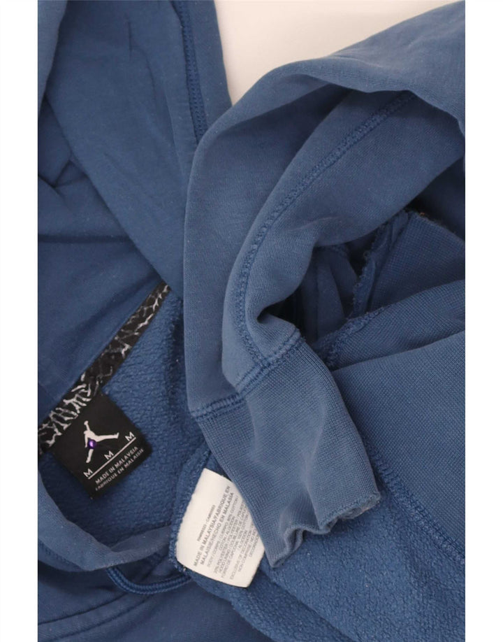 Felpa con cappuccio e zip Jordan da uomo in cotone blu medio