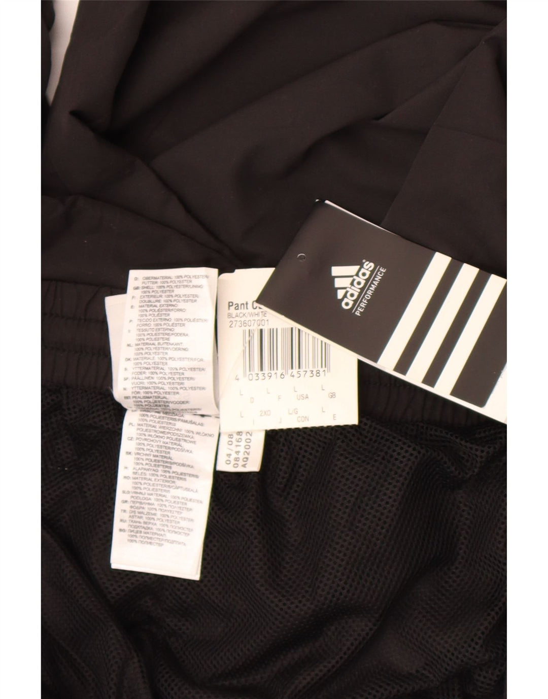 Pantaloni da tuta Adidas Climalite da uomo grandi in poliestere nero