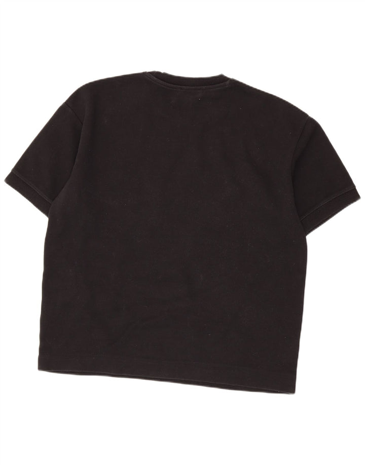T-shirt Zara da uomo Top grande in cotone nero