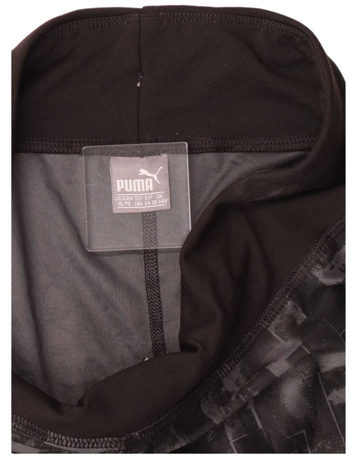 Leggings Puma Bambina 13-14 Anni Neri Geometrici
