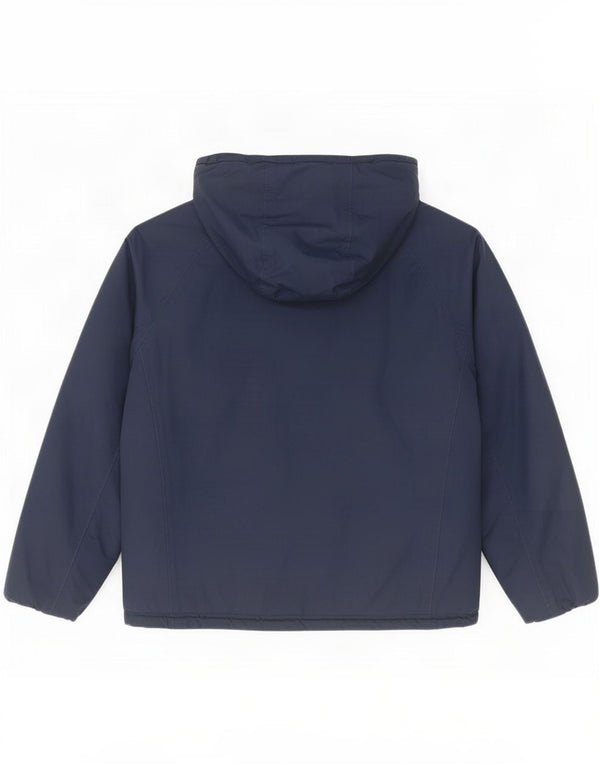 Giacca reversibile con cappuccio K-Way Bambino 9-10 anni Blu Navy in poliammide