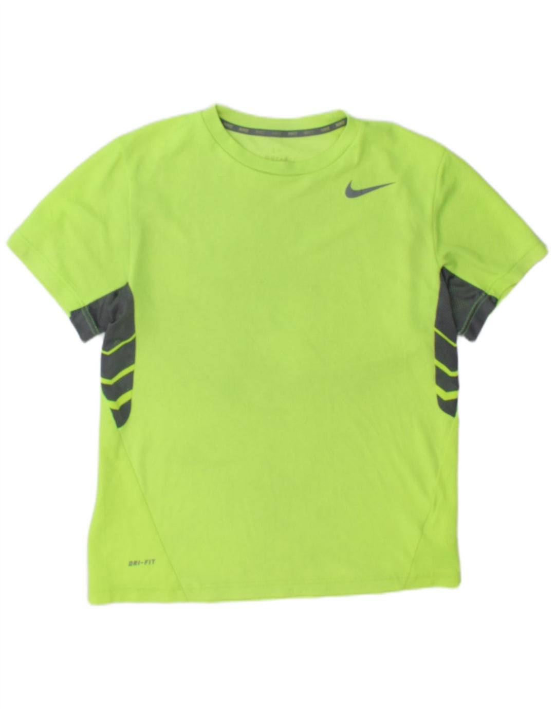 Nike Mens Dri Fit T-Shirt Top Medium Green Colourblock Polyester