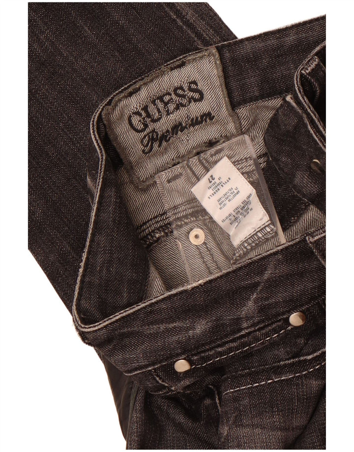 Jeans dritti da donna Guess W27 L30 cotone nero