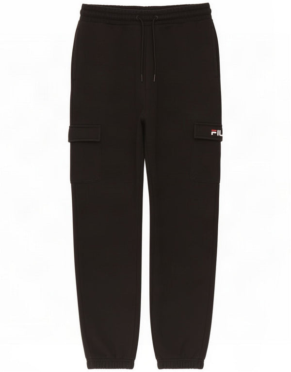 Fila Mens Cargo Tracksuit Trousers Joggers Large Black Cotton