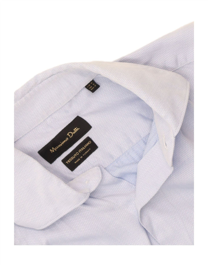 Camicia da uomo Massimo Dutti taglia 41 blu medio argyle/diamante