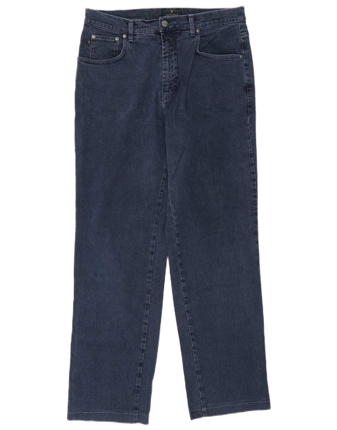 Jeans Straight Uomo Trussardi W34 L30 Blu Navy Cotone