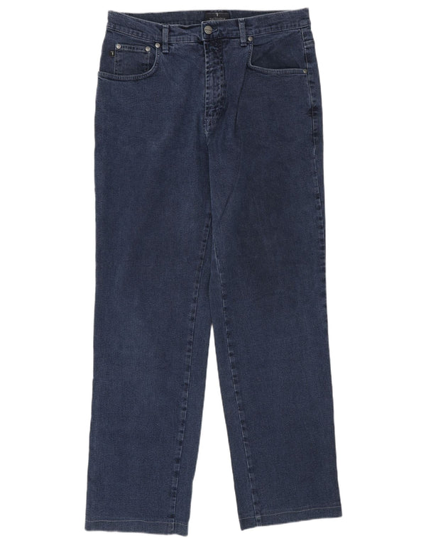 Jeans Straight Uomo Trussardi W34 L30 Blu Navy Cotone