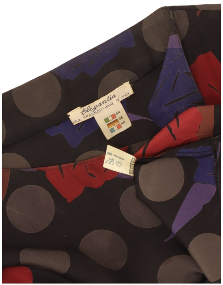 Abito da tenda vintage a maniche lunghe da donna IT 44 Medio floreale multicolore