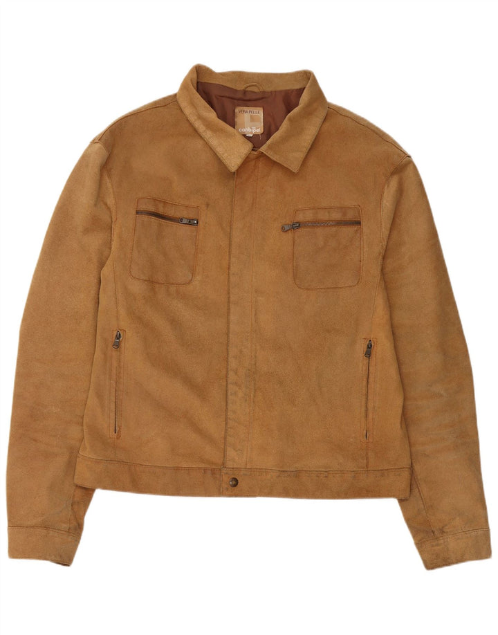Giacca Scamosciata Uomo Conbipel IT 56 2XL Pelle Beige
