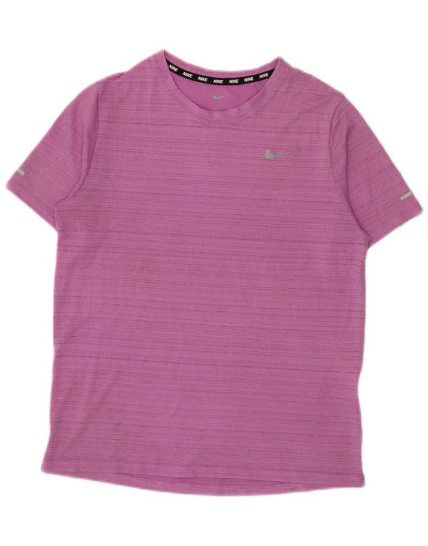 T-shirt grafica Nike da ragazzo Dri Fit Top 13-14 anni XL viola gessato