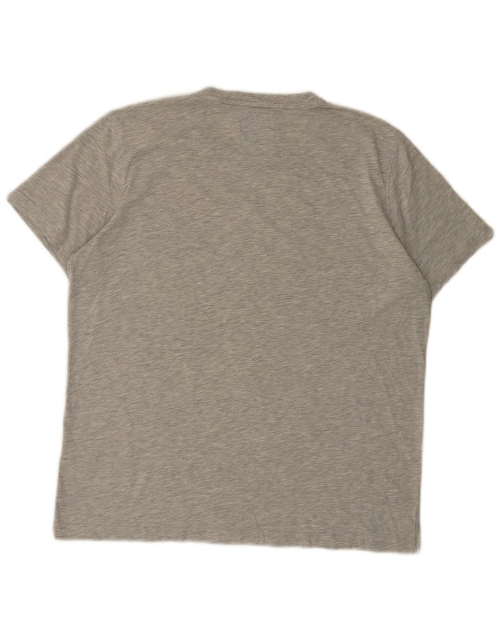 CREW CLOTHING T-shirt da uomo Top grande in cotone grigio