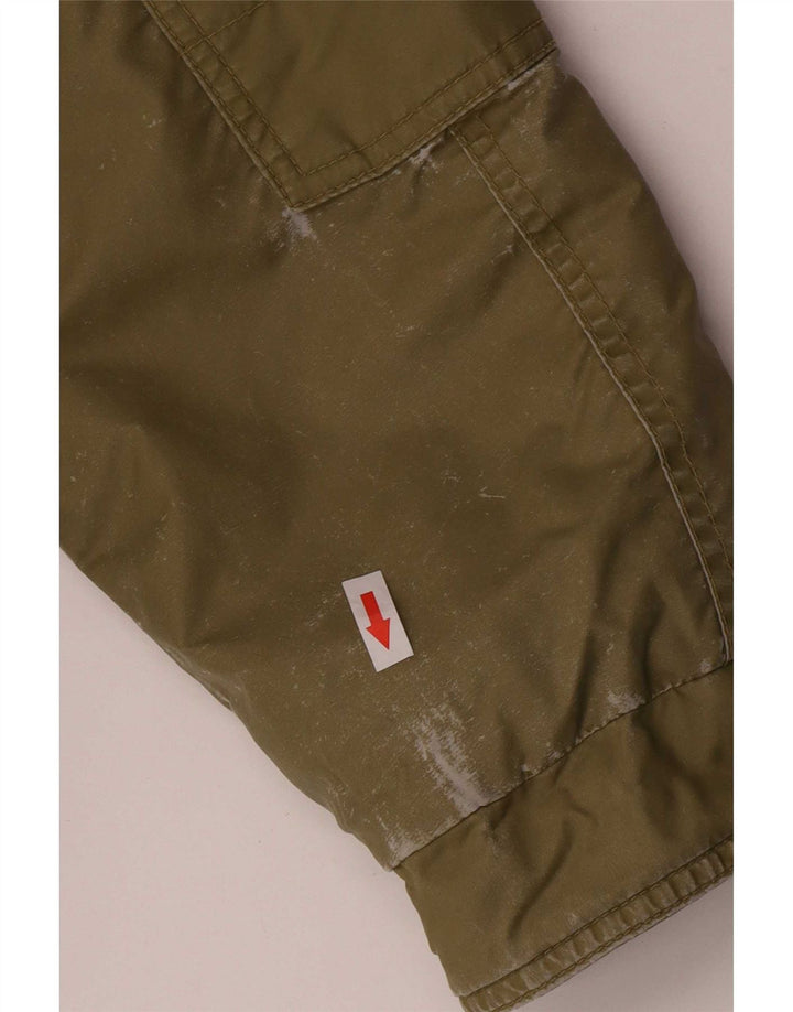 Giubbotto bomber con cappuccio grafico da bambino Diesel 13-14 anni XL kaki poliammide