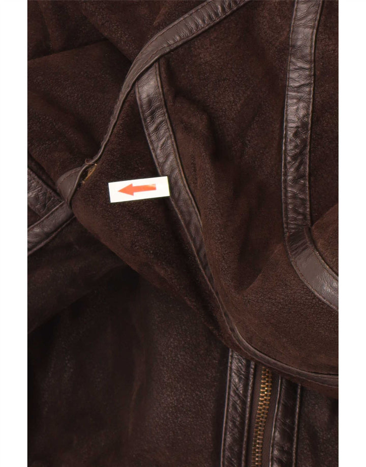 Giacca in pelle Sherpa da uomo Conbipel UK 40 grande marrone