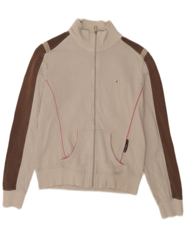 Giacca da tuta da donna Champion UK 12 Medium Off White Colourblock