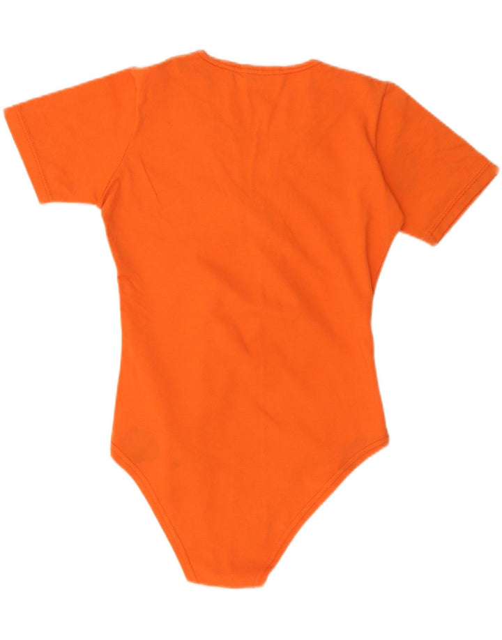 Body vintage da donna UK 8 piccolo arancione
