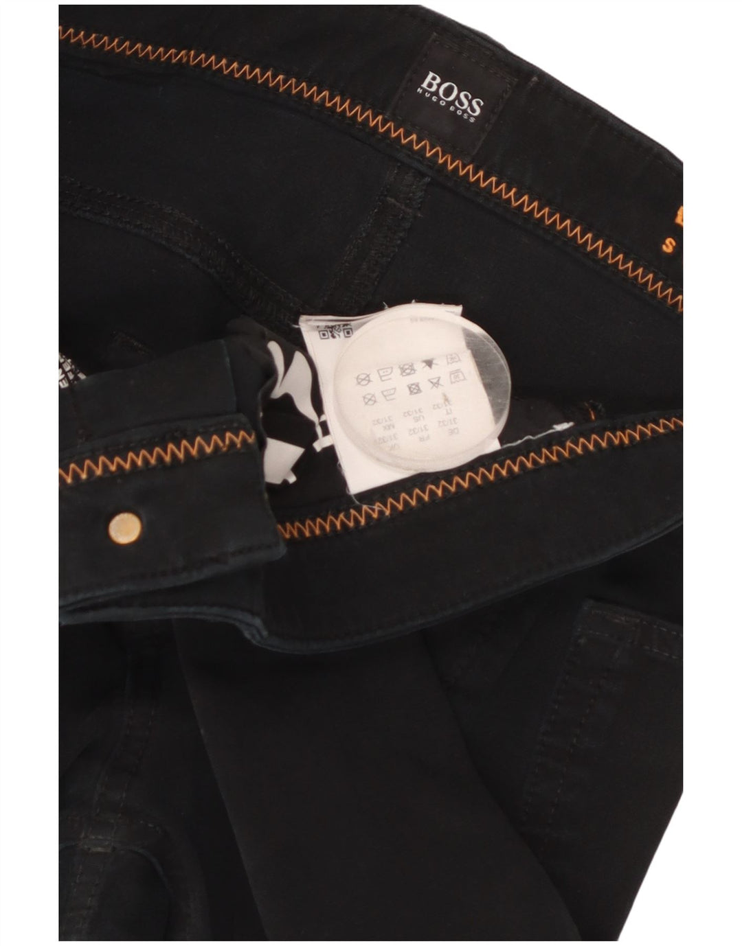 Jeans dritti da uomo Hugo Boss W31 L32 cotone nero