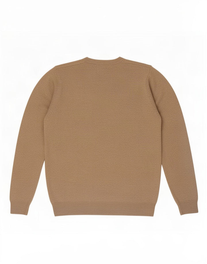 Maglione da uomo con scollo a V Marks & Spencer in cotone beige medio