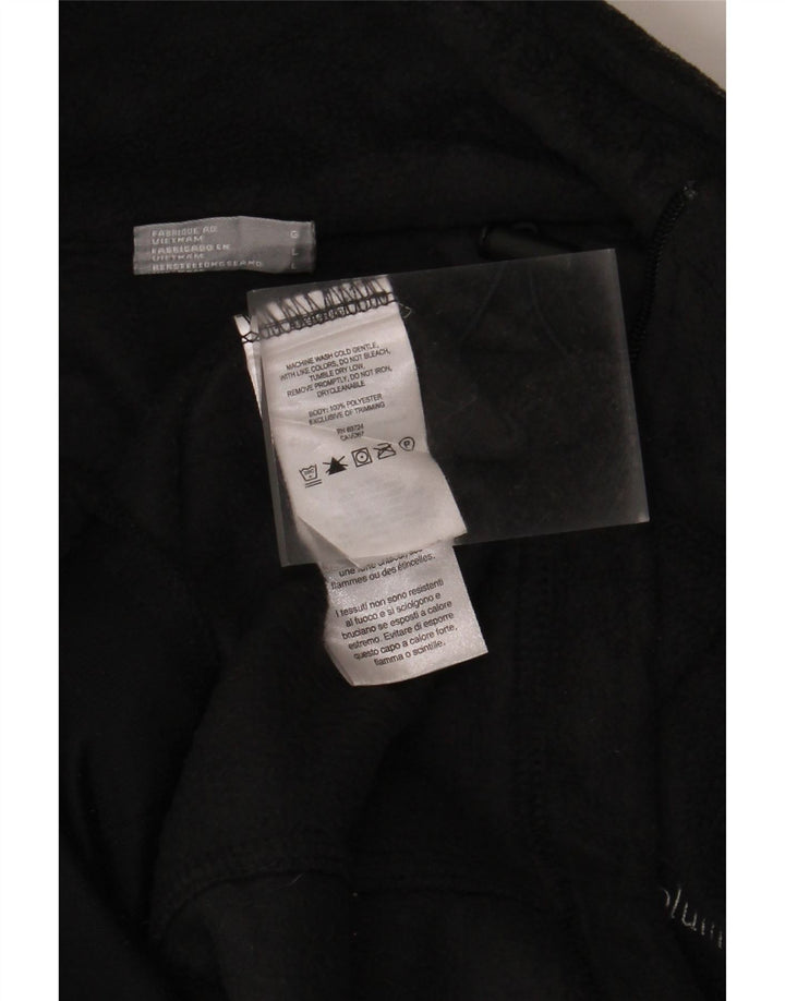 COLUMBIA Mens Fleece Jacket UK 40 Large Black Polyester