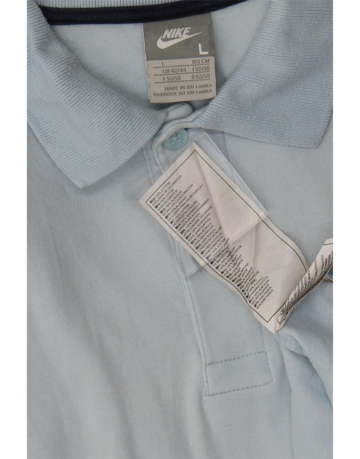 Polo Nike da uomo grande in cotone blu