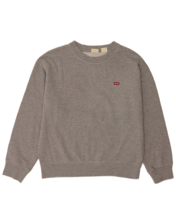 Felpa da uomo Levi's in cotone grigio medio