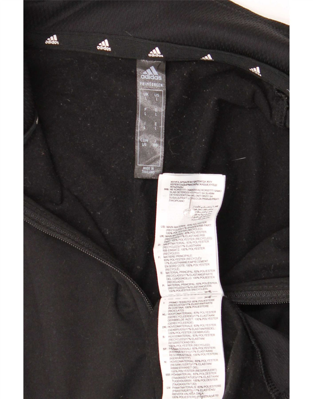 Adidas Uomo Aeroready Zip Neck Pullover Tuta Top Large Nero Poliestere