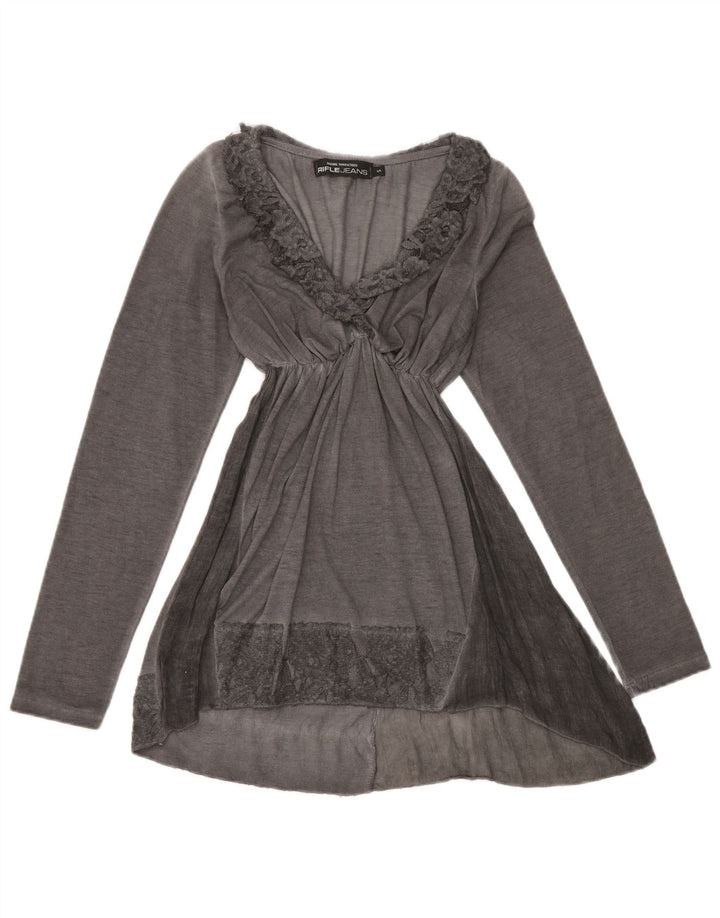 Tunica a maniche lunghe da donna Rifle UK 8 Small Poliestere grigio