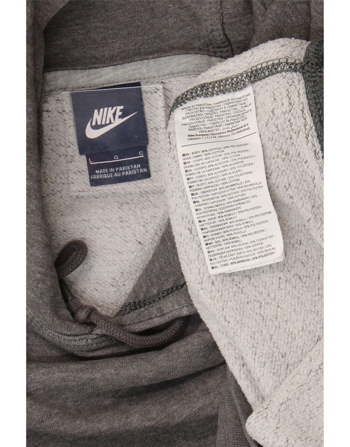 NIKE Mens Hoodie Jumper Large Grey Cotton Vintage Nike and Second-Hand Nike from Messina Hembry 