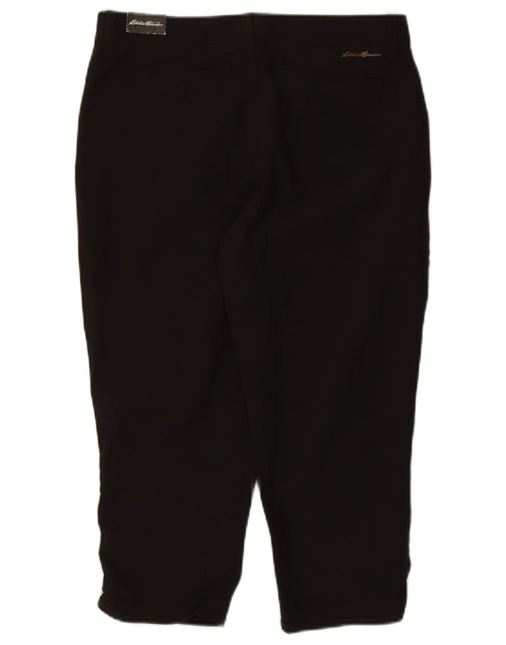 Pantaloni Capri da donna Eddie Bauer US 6 Medium W30 L20 Poliestere nero