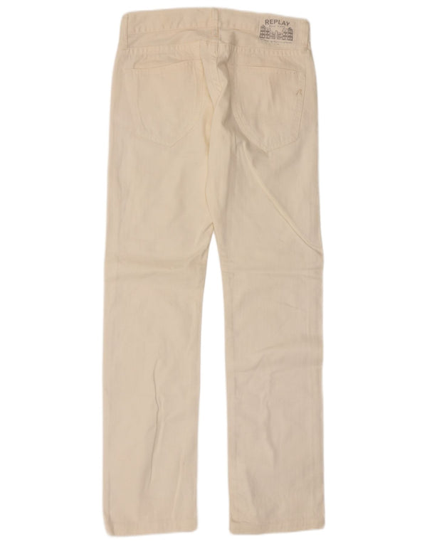 Jeans dritti da uomo Replay W30 L34 cotone beige