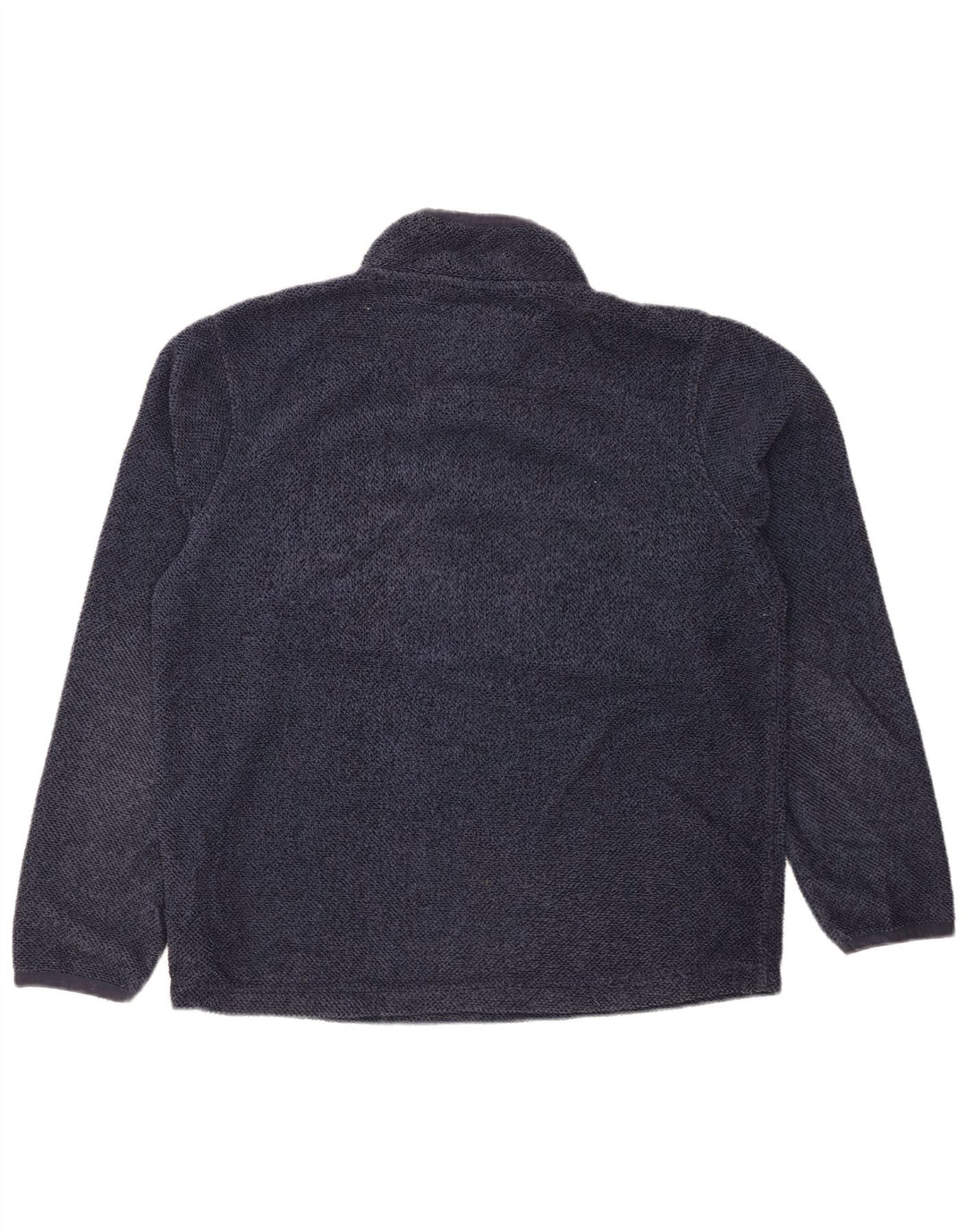 WEIRD FISH Felpa da uomo con zip sul collo Maglione grande poliestere blu navy