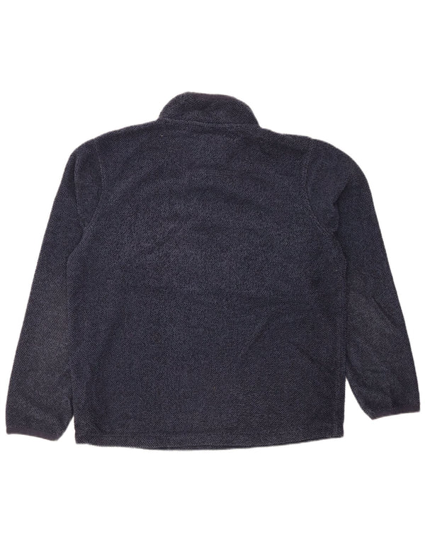 WEIRD FISH Felpa da uomo con zip sul collo Maglione grande poliestere blu navy