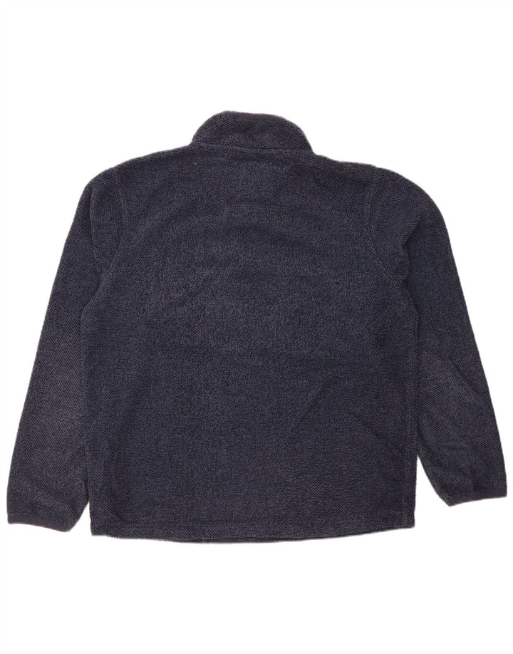 WEIRD FISH Felpa da uomo con zip sul collo Maglione grande poliestere blu navy