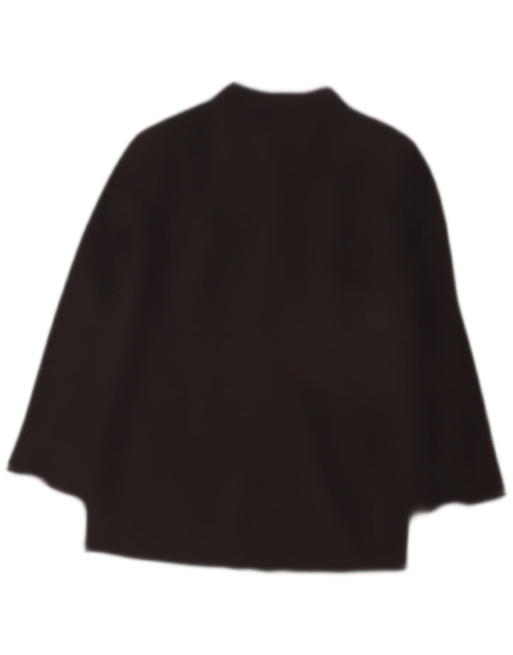 MARINA RINALDI Womens Loose Fit Overcoat Size 21 Medium Black Wool