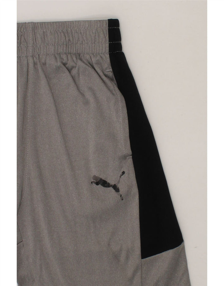 PUMA Boys Sport Shorts 7-8 Years Small  Grey Colourblock Vintage Puma and Second-Hand Puma from Messina Hembry 
