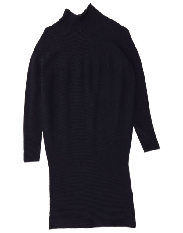 Abito da donna a vita bassa a maniche lunghe in maglia Phase Eight da donna UK 12 Blu navy medio