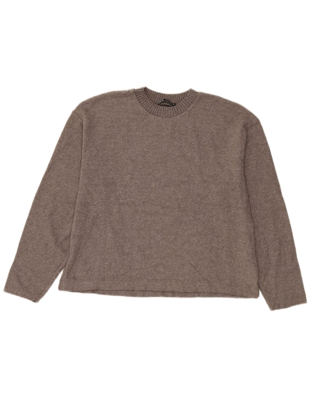 Maglione girocollo oversize da donna Zara UK 10 piccolo poliestere grigio