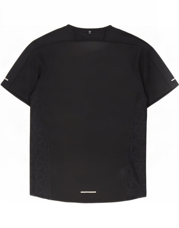T-shirt Nike da uomo Dri Fit, top in poliestere nero medio