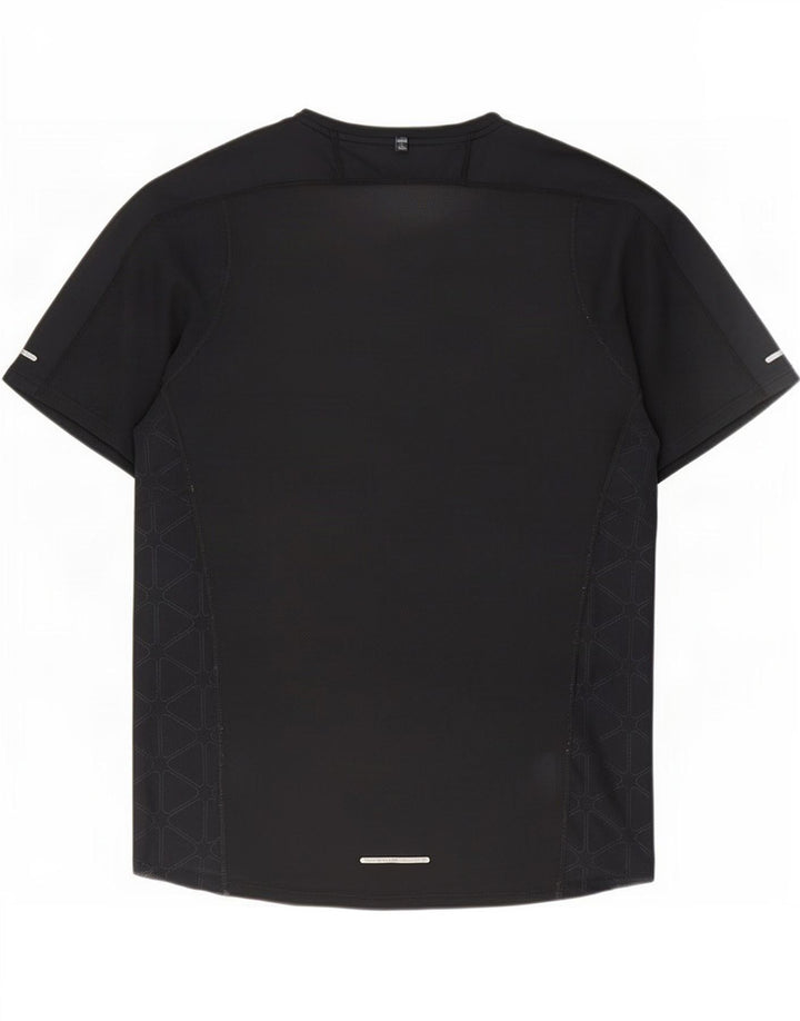 T-shirt Nike da uomo Dri Fit, top in poliestere nero medio