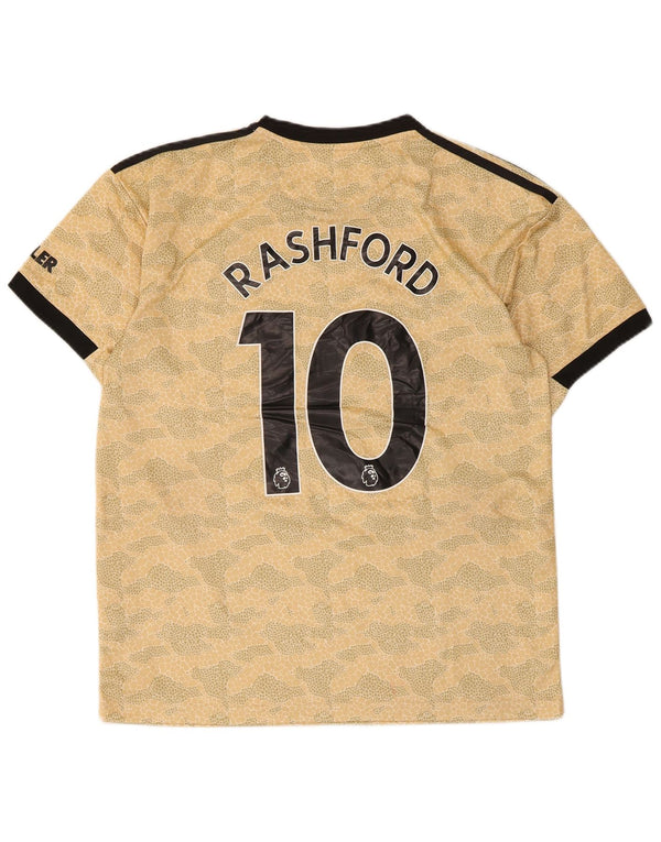 T-shirt grafica da uomo Adidas Manchester United Top giallo medio geometrico